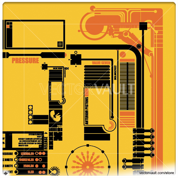 Vector Graphic Framing and Technical Elements - Vectorvault - Vector Art