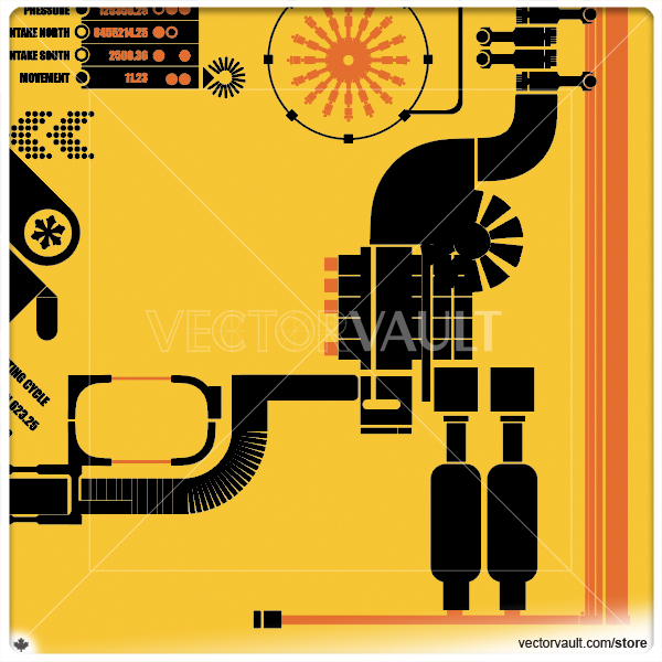 Vector Graphic Framing and Technical Elements - Vectorvault - Vector Art