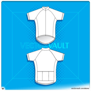 Vector Cycling Jersey Front and Back Blank Template