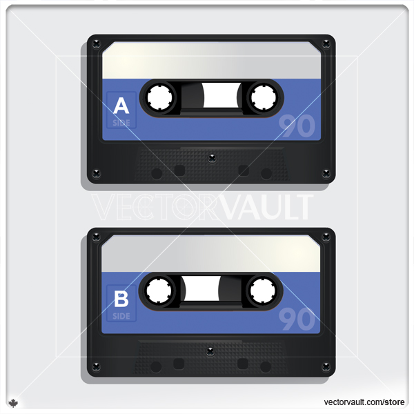 Vector Retro Cassette Tape