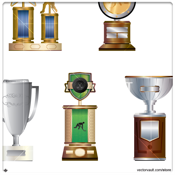 Vector File Trophy Vector Hockey Trophies Pack - Vectorvault - Vector Art
